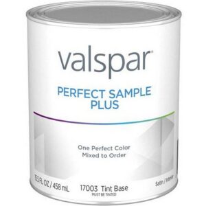 Valspar Perfect Plus Sample Latex Satin Interior Tint Base Paint 15.5 oz