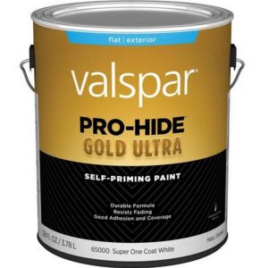 Valspar Pro-Hide Gold Ultra Acrylic Latex Flat White Exterior Paint 1 gal