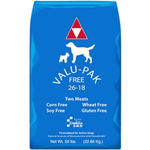 Valu Pak Free Blue Bag 26/18 50 lb Dog Food