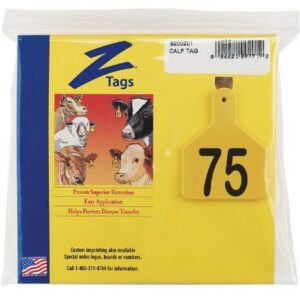 Z-Tag Yellow Calf Ear Tags 51-75