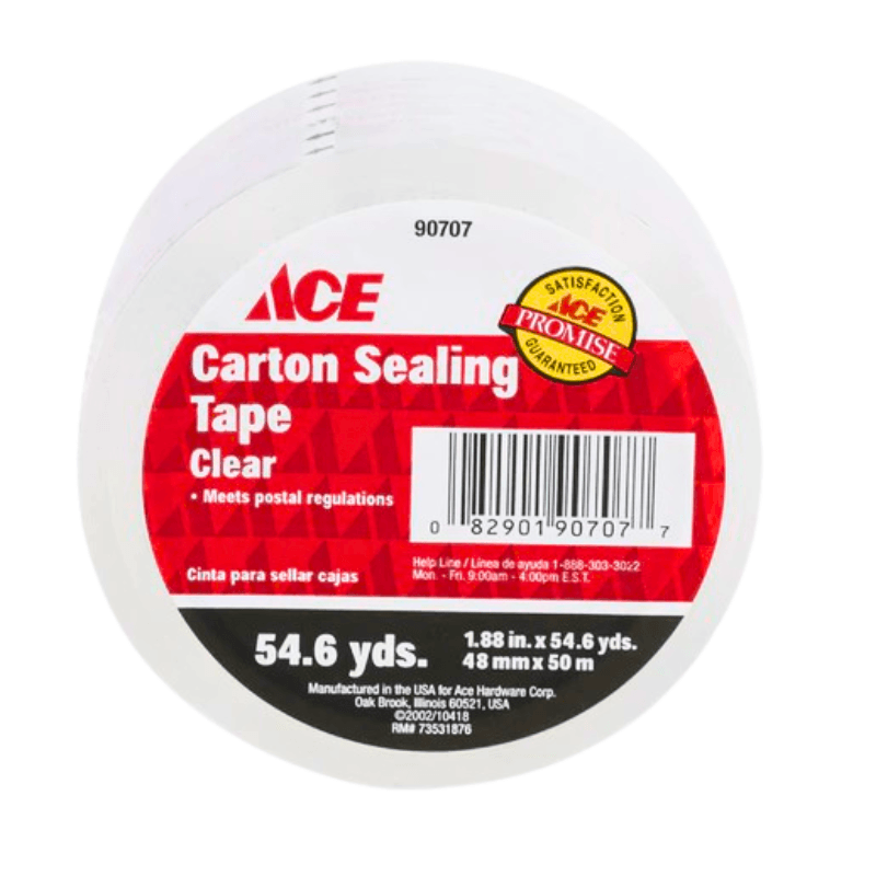Ace Carton Sealing Tape Clear 1.88x54.6yd