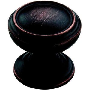Amerock Revitalize Round Cabinet Knob Oil Rubbed Bronze 1.25x1.25 inch