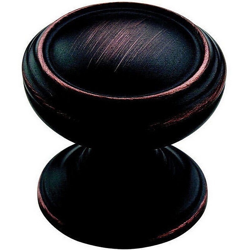 Amerock Revitalize Round Cabinet Knob Oil Rubbed Bronze 1.25x1.25 inch
