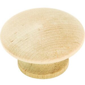 Amerock Unfinished Birch Wood Round Knob 1-1-2” 2pk