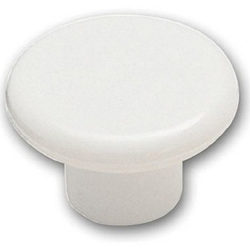 Amerock White Plastic Knob 1-1-4″