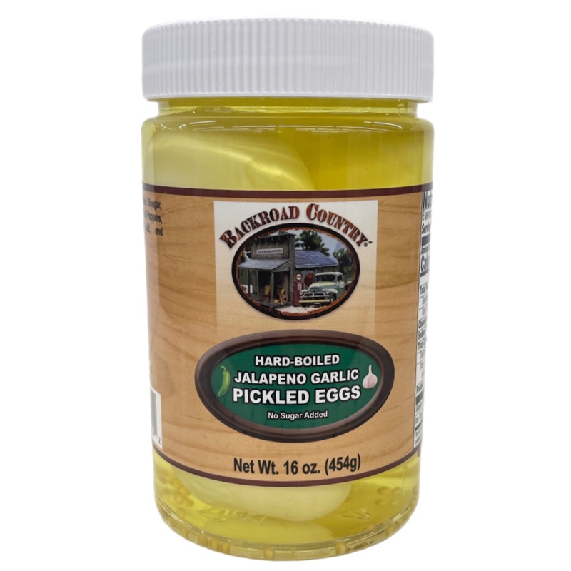 Backroad Country Hard Boiled Jalapeno Garlic Pickled Eggs