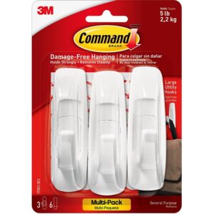 Command Large White Plastic Utility Hooks 3pk
