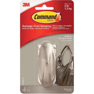 Command Medium Plastic Decorative Designer Hook 3.125 inch 1Ct