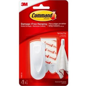 Command White Plastic Spring Hook 3”