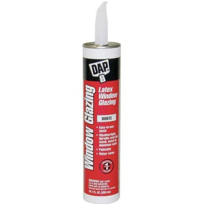 DAP Acrylic Latex White Window Glazing Caulk 10.1 oz
