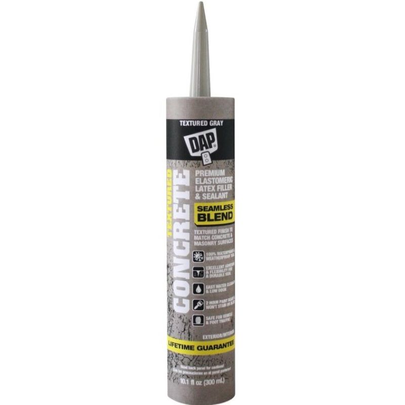 DAP Premium Textured Gray Acrylic Latex Concrete and Mortar Waterproof Sealant 10.1 oz