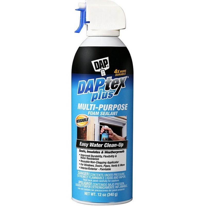 DAPtex Plus White Multi-Purpose Foam Sealant 12 oz