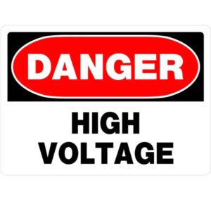 Danger High Voltage Aluminum Sign 10x14 inch