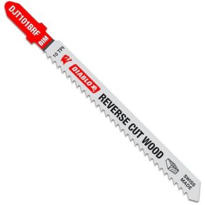 Diablo Bi-Metal T-Shank Reverse Cut Wood Jig Saw Blade 10TPI 4”