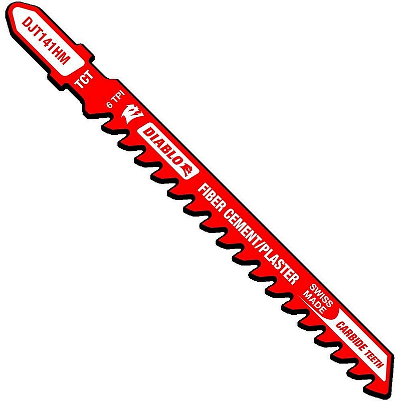 Diablo Carbide T-Shank Cement Jig Saw Blade 6TPI 4”