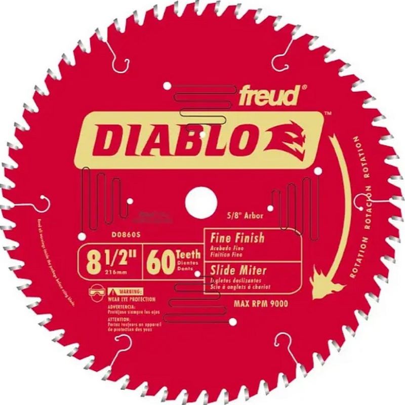Diablo Fine Finish Circular Saw Blade 60T 8 1/2 inch