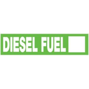Diesel Fuel Adhesive Sign 2x8 inch