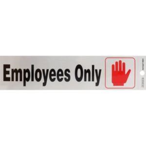 Employees Only Sign 2x8 inch