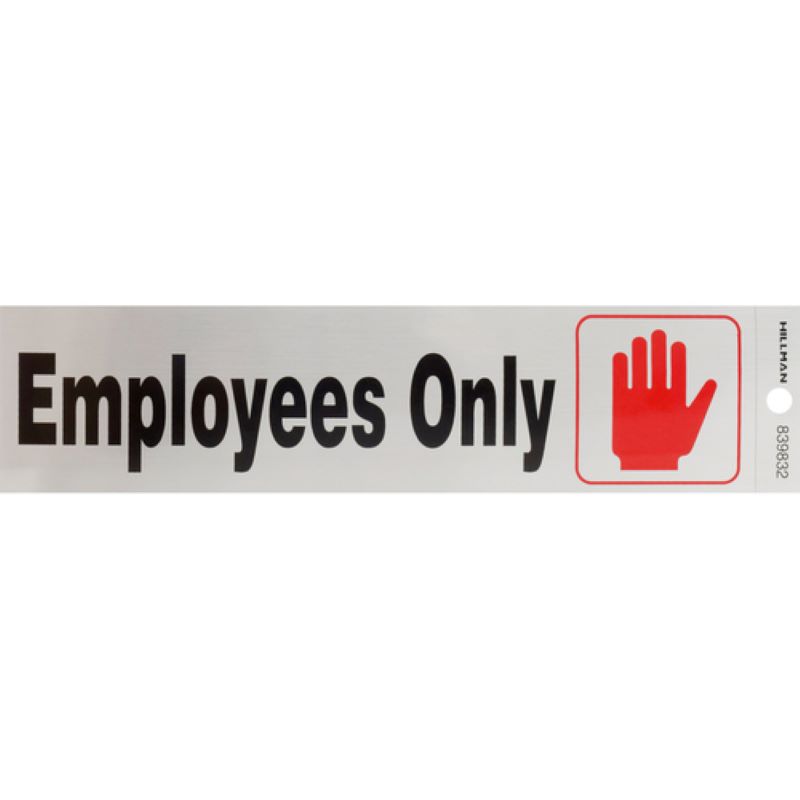 Employees Only Sign 2x8 inch