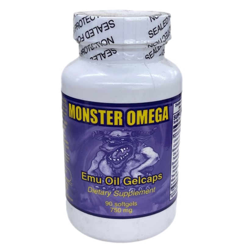 Emu Oil Gelcaps Monster Omega 90 ct