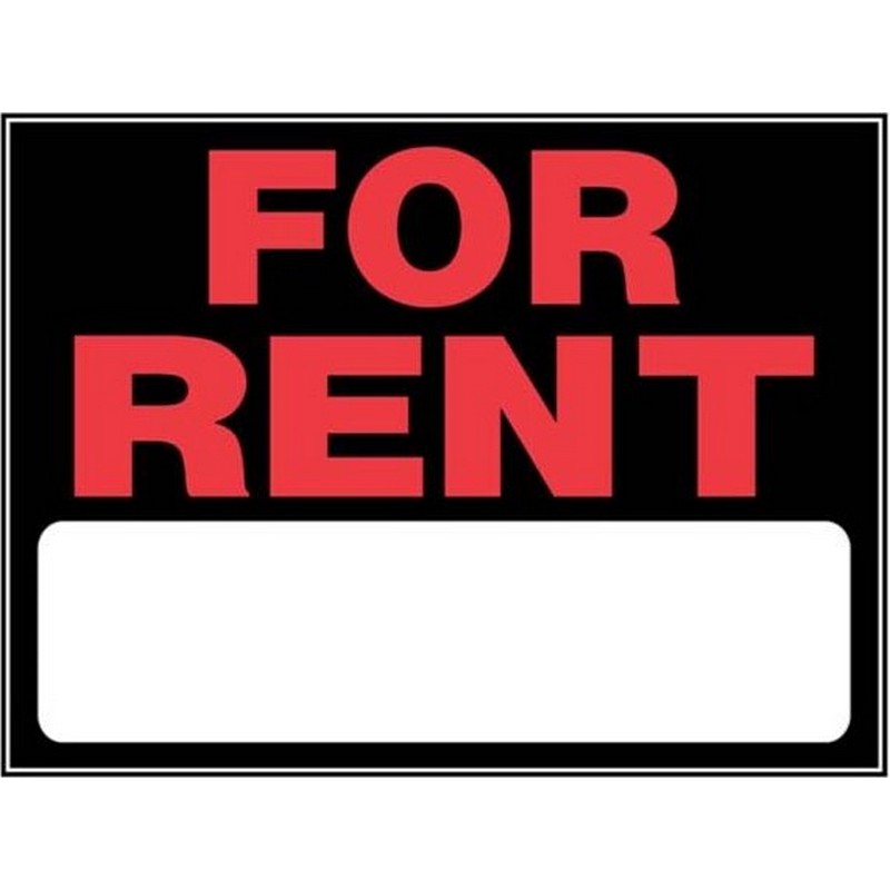 For Rent Plastic Sign 8x12 inch
