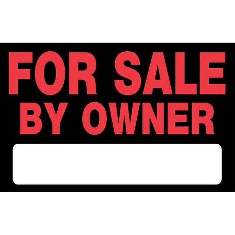 For Sale By Owner Plastic Sign 8x12 inch