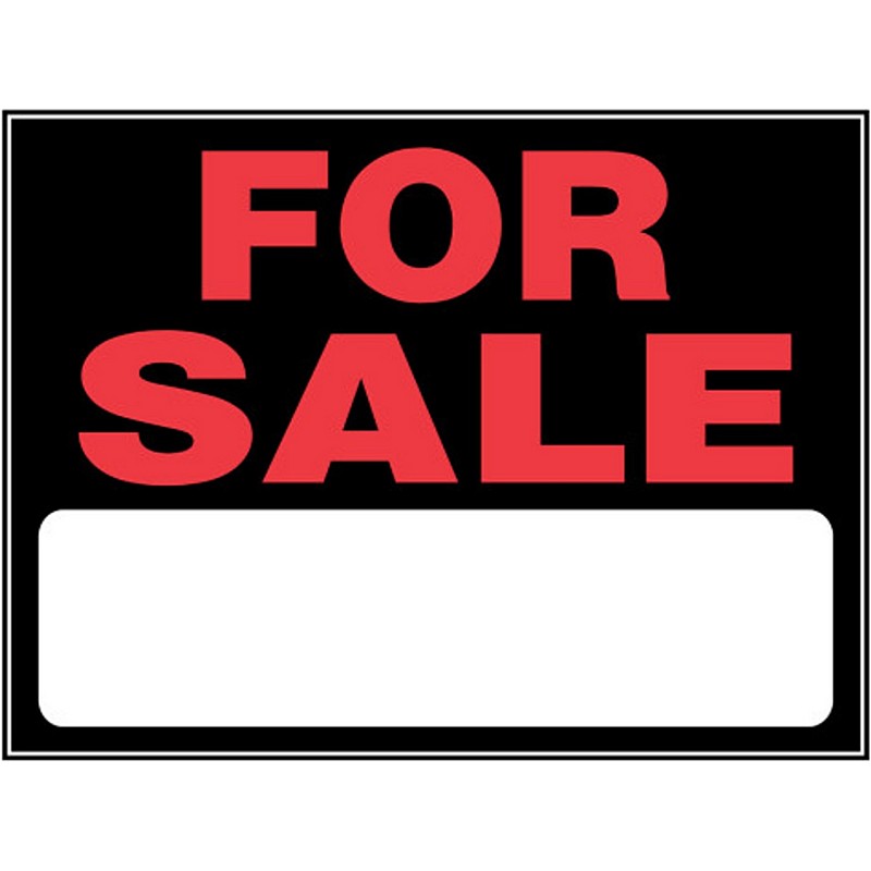 For Sale Plastic Sign 8x12 inch