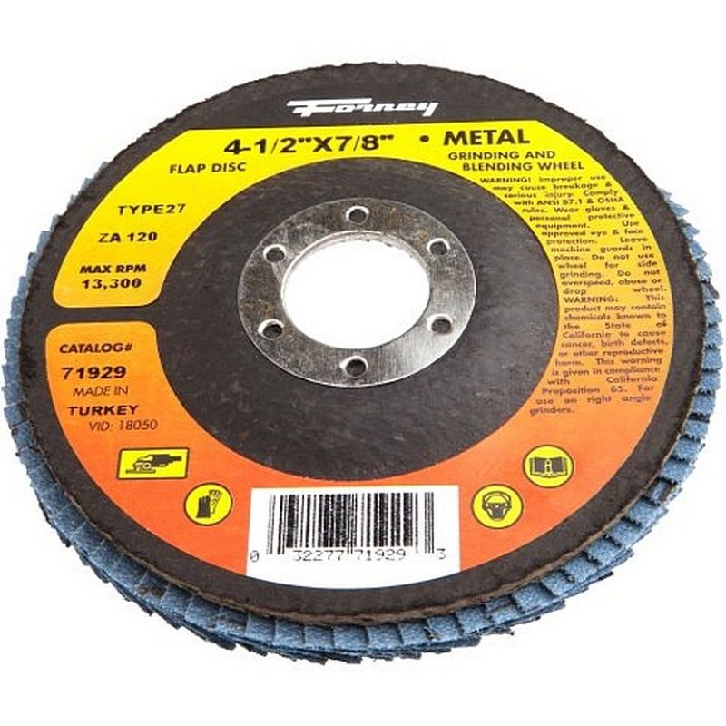 Forney 71929 Flap Disc Type 27 4-1-2x7-8