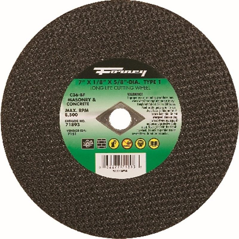 Forney Masonry Cut-Off Wheel Type 1 7”x1/8”x5/8”