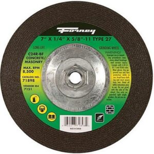 Forney Masonry Grinding Wheel Type 27 7”x1/4”x5/8”