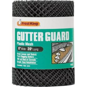 Frost King Black Plastic Mesh Gutter Guard 6”x20’