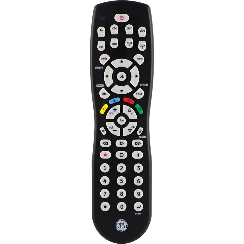 GE 8-Device Universal Remote Control Black