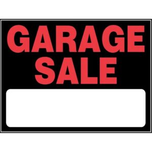Garage Sale Plastic Sign 15x19 inch
