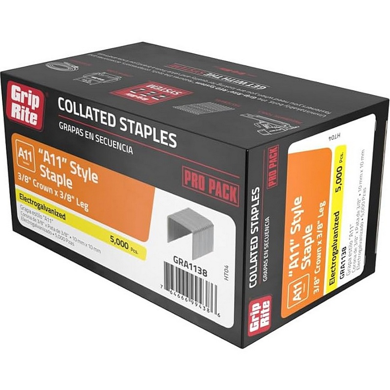 Grip-Rite 3-8″x3-8” A-11 Tacker Staples 5000 ct