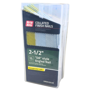 Grip-Rite Collated 15GA Finish DA Angled Nails 1-1/2 inch Electrogalvanized 1000 pk