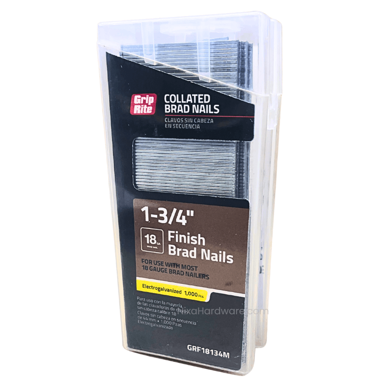 Grip-Rite Collated 18GA Finish Brad Nails 1-3/4" Electrogalvanized 1000 pk