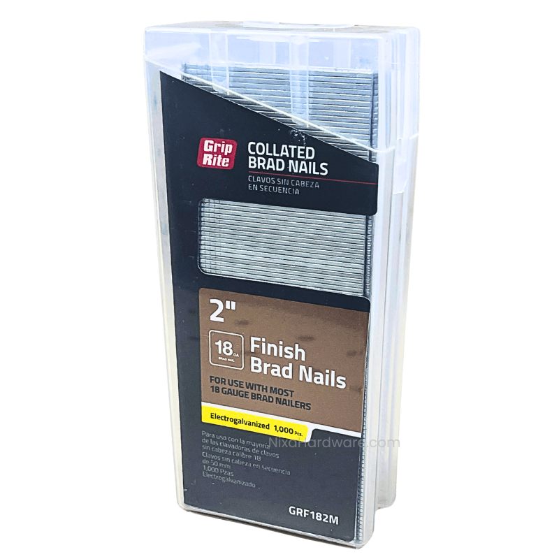 Grip-Rite Collated 18GA Finish Brad Nails 2" Electrogalvanized 1000 pk