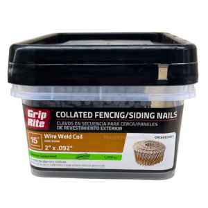 Grip-Rite Collated Fencing Siding Nails 15 Deg. 2x.092 inch Wire Weld Coil 1200 pk