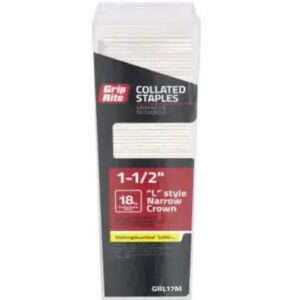 Grip-Rite Electrogalvanized 18GA 1/4”x1-1/2” L-Style Narrow Crown Staples 1000pk