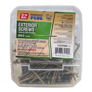 Grip-Rite Exterior Screws 3-1/2"x10 PrimeGuard Plus Gold 5 lb