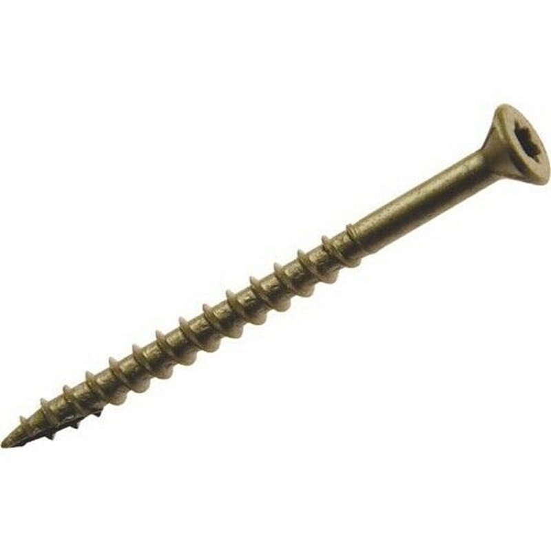 Grip-Rite Gold Star Bugle Head #9 Thread 2-1-2″ Exterior Deck Screws 1 lb