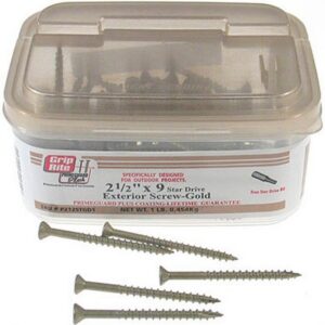 Grip-Rite Gold Star Drive #8 Thread 2” Exterior Screws 1 lb