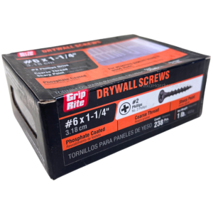 Grip-Rite Phillips Drywall Screws #6 × 1-1_4 inch Phosphate Coarse 1 lb