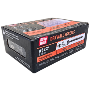 Grip-Rite Phillips Drywall Screws #6 × 2 inch Phosphate Coarse 1 lb