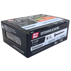 Grip-Rite Phillips Exterior Screws 1-1/4 inch PrimeGuard Coarse 1 lb