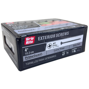 Grip-Rite Phillips Exterior Screws 4 inch PrimeGuard Coarse 1 lb