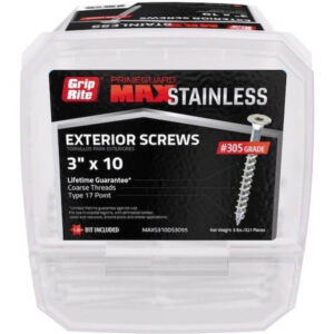 Grip-Rite Star Bugle Head #10x3” Prime Guard Max Exterior Screws 5 lb