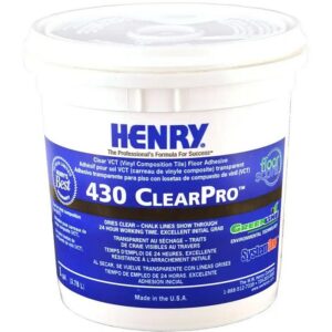 Henry 430 ClearPro Vinyl Floor Adhesive 1 gal