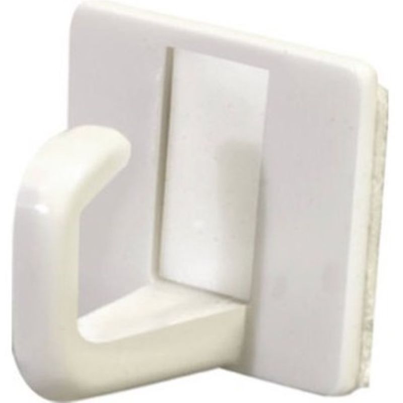 Hillman Adhesive White Plastic Cup Hook 6pk