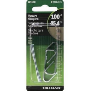 Hillman AnchorWire Silver Picture Hanger 100 lb 2pk